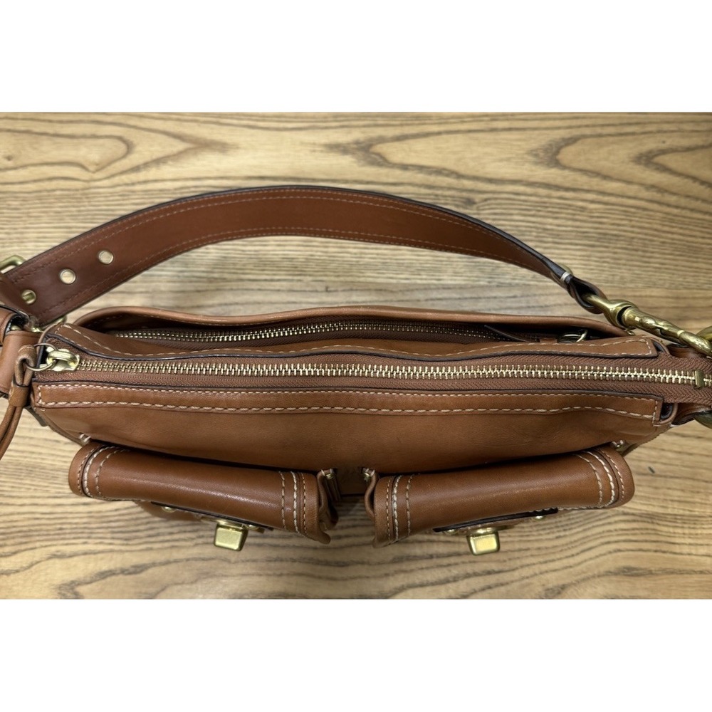 Coach Y2K 65th Anniversary Legacy Vachetta Leather Turn-Lock Shoulder Bag F12868 - Picture 7 of 16